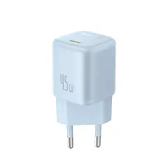 МЕРЕЖЕВИЙ ЗАРЯДНИЙ ПРИСТРІЙ BASEUS PICOGO GAN FAST CHARGER 1C 45W СИНІЙ P10176800313-00