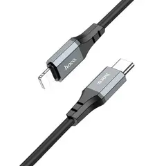 MR4_152099 Кабель pd hoco x86 ip spear pd silicone charging data cable 1 m, чорний HOCO