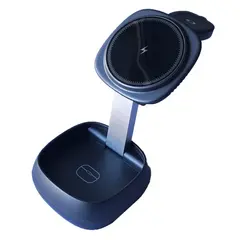 ЗАРЯДНИЙ ПРИСТРІЙ 3IN1 T33 MAGSAFE (IPHONE, IWATCH, AIRPODS) ORIGINAL, СІРИЙ