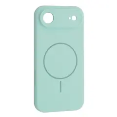 MR4_151984 Чохол silicone case full camera fine ring magsafe для iphone 17 air light cyan 