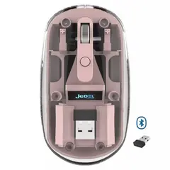 КОМПЮТЕРНА МИШКА JEDEL WD131P WIRELESS 2.4G+BT РОЖЕВИЙ