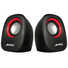 КОМПЮТЕРНА КОЛОНКА JEDEL M600 USB+AUX 3WX2, ЧОРНИЙ-ЧЕРВОНИЙ
