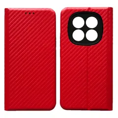 ЧОХОЛ-КНИЖКА CARBONE ДЛЯ REDMI NOTE 15 4G ЧЕРВОНИЙ