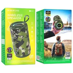 АКУСТИЧНА СИСТЕМА BOROFONE BR37 NOBLE SPORTS BT SPEAKER ЗЕЛЕНИЙ КАМУФЛЯЖ