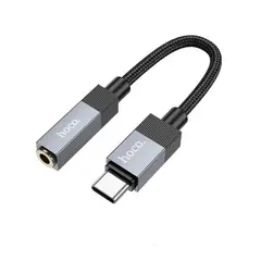 КАБЕЛЬ AUX AUDIO HOCO UPA32C CLEVER CONVERTER TYPE-C TO 3.5 1M, ЧОРНИЙ