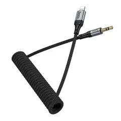 КАБЕЛЬ AUX AUDIO HOCO UPA33A NUEVO DIGITAL AUDIO CONVERSION CABLE LIGHTNING, ЧОРНИЙ