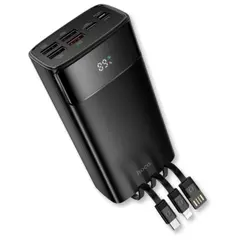 MR4_151721 Зовнішній акумулятор power bank hoco db89b element 22.5w fully compatible with digital display and cable 30 000mah, чорний 