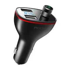 АВТОМОБІЛЬНИЙ ЗАРЯДНИЙ ПРИСТРІЙ + FM МОДУЛЯТОР ROCK B300, BLUETOOTH FM TRANSMITTER, ЧОРНИЙ