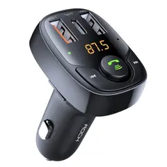 АВТОМОБІЛЬНИЙ ЗАРЯДНИЙ ПРИСТРІЙ + FM МОДУЛЯТОР ROCK B301, FM BLUETOOTH CAR CHARGER, ЧОРНИЙ