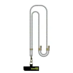 ШНУРОК ROCK (150CM) 8MM З КАРАБІНОМ PHONE STRAP LANYARD, СІРИЙ