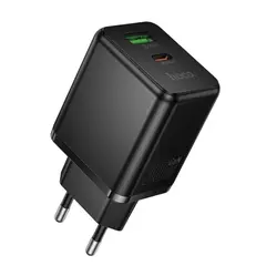 МЕРЕЖЕВИЙ ЗАРЯДНИЙ ПРИСТРІЙ HOCO C157A SMART PD30W, QC3.0, MULTI-PROTOCOL CHARGER (EU), ЧОРНИЙ
