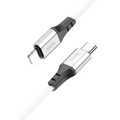 КАБЕЛЬ PD HOCO X86 IP SPEAR PD SILICONE CHARGING DATA CABLE 1M, БІЛИЙ