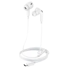 MR4_152308 Навушники дротові hoco m101 pro crystal sound type-c wire-controlled with mic., білий 