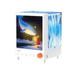 АКУСТИЧНА СИСТЕМА ПРОЖЕКТОР XO OZ14 AURORA PROJECTION AMBIENT LIGHT + SPEAKER 1200MAH, БІЛИЙ