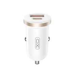 АВТОМОБІЛЬНИЙ ЗАРЯДНИЙ ПРИСТРІЙ XO CC56 MINI CAR CHARGER USB-A, TYPE-C SINGLE PORT 30W, SIMULTANEOUS 5V3A, БІЛИЙ