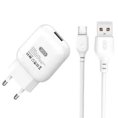 МЕРЕЖЕВИЙ ЗАРЯДНИЙ ПРИСТРІЙ XO L37 EU CHARGER WITH MICRO CABLE, БІЛИЙ