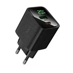 MR4_153035 Мережевий зарядний пристрій hoco cs83a excellent pd20w, qc3.0 charger with digital display (eu), чорний HOCO