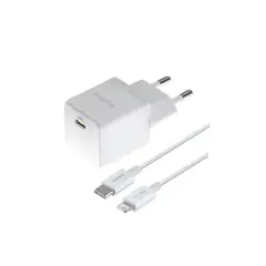 MR4_153214 Мережевий зарядний пристрій baseus palm fast charger 1c 20w cable type-c to lightning, білий e0116400 BASEUS