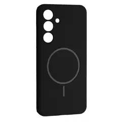 MR4_152988 Чохол silicone case luxury magsafe для samsung s25 fe, чорний 