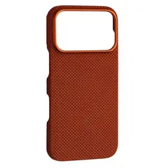 MR4_153199 Чохол kevlar case magsafe open window для iphone 17 pro max brick pattern помаранчевий 
