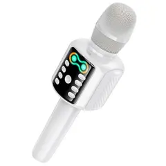 МІКРОФОН КАРАОКЕ HOCO L24 SHINE KARAOKE MICROPHONE, БІЛИЙ