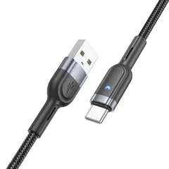 КАБЕЛЬ HOCO U117 GRAND INTELLIGENT POWER-OFF CHARGING DATA CABLE TYPE-C, ЧОРНИЙ