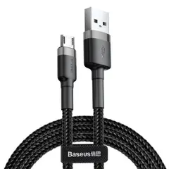КАБЕЛЬ BASEUS CAFULE MICRO 1,5A, 2M, ЧОРНИЙ-СІРИЙ CAMKLF-CG1