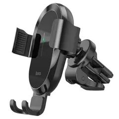 БЕЗДРОТОВИЙ АВТОМОБІЛЬНИЙ ЗАРЯДНИЙ ПРИСТРІЙ HOCO CA105 GUIDE THREE-AXIS LINKAGE WIRELESS CHARGING CAR HOLDER 15W, ЧОРНИЙ