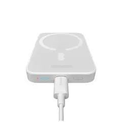 MR4_153213 Зовнішні акумулятори power bank baseus airpow magnetic power bank 6000mah 20w, білий p10022807213-00 