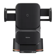 БЕЗДРОТОВИЙ АВТОМОБІЛЬНИЙ ЗАРЯДНИЙ ПРИСТРІЙ BASEUS WISDOM AUTO ALIGNMENT CAR MOUNT WIRELESS QI 15W, ЧОРНИЙ CGZX000101