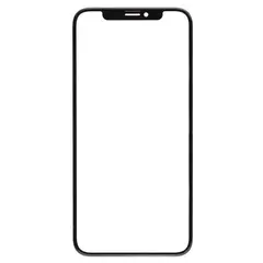MR3_179726 Скло корпусу для g, oca pro iphone x, iphone xs з оса-плівкою black 