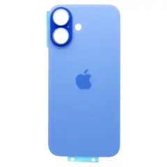 MR3_224363 Задня кришка (скло) iphone 16 blue ultramarine, сервісний оригінал у зборі на рамці 