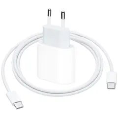 MR3_199998 Мережевий зарядний пристрій apple 20w type-c, кабель pd type-c to type-c, білий PRC