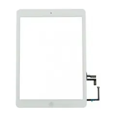 MR3_100837 Тачскрін сенсор для ipad (9.7), (2017) зі шлейфом та кнопкою меню (home) білий оригінал 
