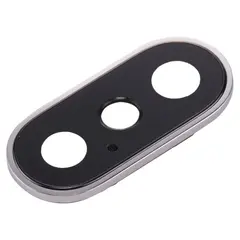 MR3_104650 Скло камери для iphone x, з рамкою silver 