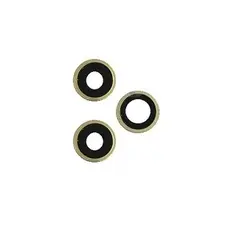 MR3_105202 Скло камери для iphone 11 pro, iphone 11 pro max, з рамкою gold (комплект 3шт.) 