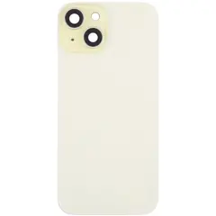 MR3_179149 Задня кришка (скло) iphone 15 yellow, сервісний оригінал у зборі на рамці 