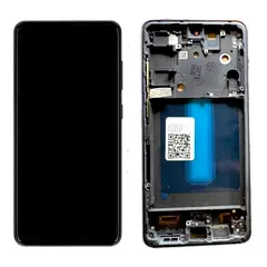 MR3_195002 Дисплей samsung sm-g990, g991 galaxy s21fe, s21 (2021), з сенсором, та рамкою graphite oled (small glass) 