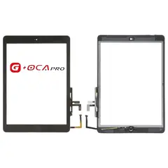 MR3_237765 Тачскрін сенсор для g, oca pro ipad (9.7), (2017) зі шлейфом та кнопкою меню (home) black 