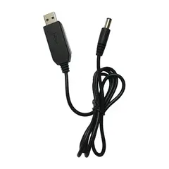 MR3_320925 Кабель usb-dc живлення для роутера від powerbank 12v, 0.6a 5.5х2.1mm, чорний 