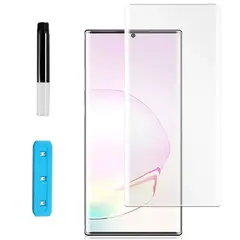 MR3_105825 Скло samsung n985 galaxy note 20 ultra (0.25mm, 3d, прозорий) в комплекті з uv клеєм і лампою 