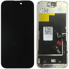 MR3_240916 Дисплей iphone 15 pro, з сенсором, та рамкою black (dd soft oled) без помилки 