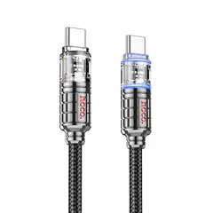 MR3_320307 Кабель pd type-c to type-c hoco u122 60w з індикатором 1m black 