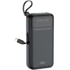 MR3_320653 Зовнішній акумулятор (power bank) xo pr279 20000mah 2usb, кабели type-c, lightning, usb, micro-usb black 