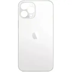 MR3_333195 Задня кришка (скло) iphone 13 pro max silver (small hole), сервісний оригінал 