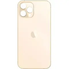 MR3_333196 Задня кришка (скло) iphone 12 pro gold (small hole), сервісний оригінал 