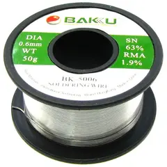 MR3_103492 Припій baku bk-5006 (0.6 mm, 50g, sn 63%, pb 35.1%, rma 1.9%) BAKU