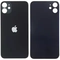 MR3_106630 Задня кришка (скло) для iphone 11 чорний (big hole) PRC
