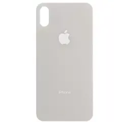 MR3_103186 Задня кришка (скло) iphone xs silver (big hole) 