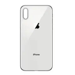 MR3_102745 Задня кришка (скло) iphone xs max silver (big hole) 
